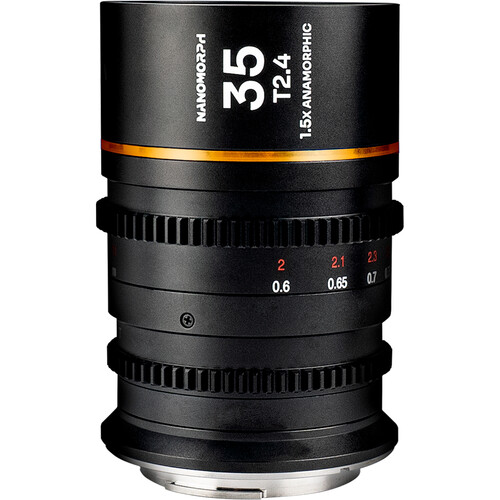 Laowa Nanomorph 35mm T2.4 1.5x S35 Anamorphic (Sony E, Canon RF, Fuji X, m43, ARRI PL & Canon EF) Amber Flare model - 1